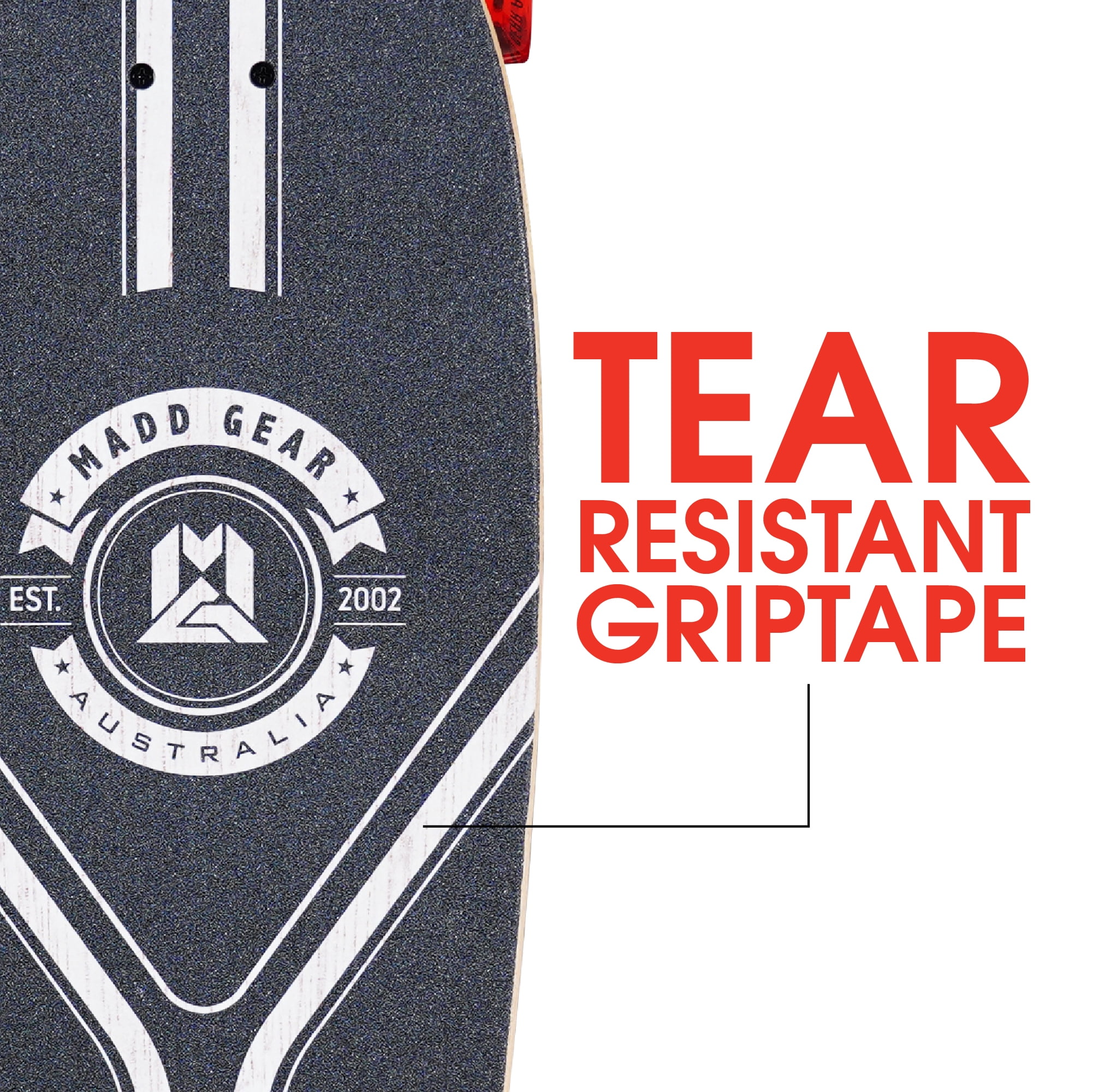 Madd Gear 32" Cruiser Skateboard - Hoot - 62mm Wheels with ABEC 7 Bearings