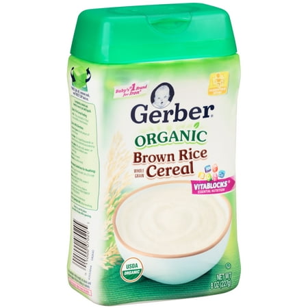 UPC 015000070205 product image for Gerber Organic Brown Rice Whole Grain Cereal, 8 oz | upcitemdb.com