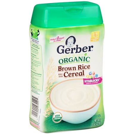 Gerber Organic Brown Rice Baby Cereal, 8 Ounce