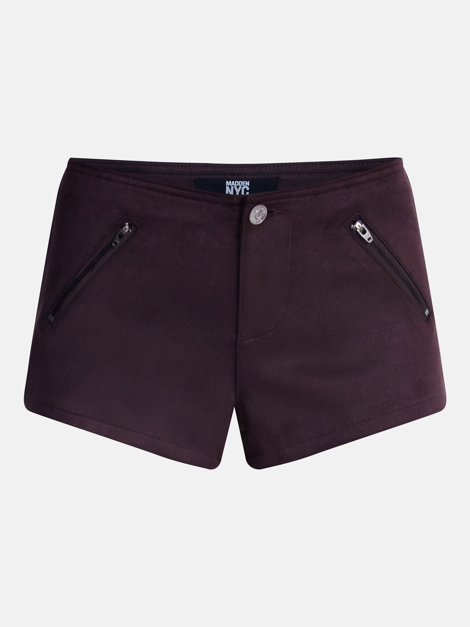 Madden NYC Women’s Faux Suede Micro Shorts, 2.75'' Inseam, Sizes 00-18