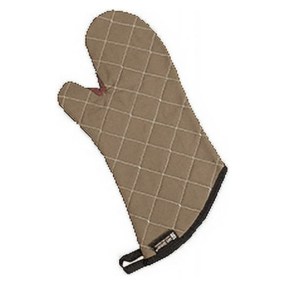 San Jamar Bestguard Tan Cotton Conventional Oven Mitt - 15"L
