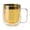 Amber, variant on Double Walled Glass Coffee Mugs with Handle, 8.8 Oz Colored Borosilicate Glass Cups for Hot Cold Beverages, Cappuccino, Latte and Tea