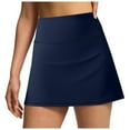 thumbnail image 2 of JIKNTTR Womens Shorts Summer Dressy Casual Double Layered Pleats Tennis Skirts For Women High Waisted Skirt With Shorts Pockets Workout Athletic Skirt Fashion Beach Shorts, 2 of 8