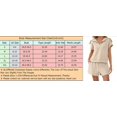 thumbnail image 5 of Cuteduck Women Two Piece Outfits Tracksuit Half Zip Lapel Cap Sleeve Sweatshirt High Waist Drawstring Shorts Set Sweatsuit S-2XL, 5 of 5