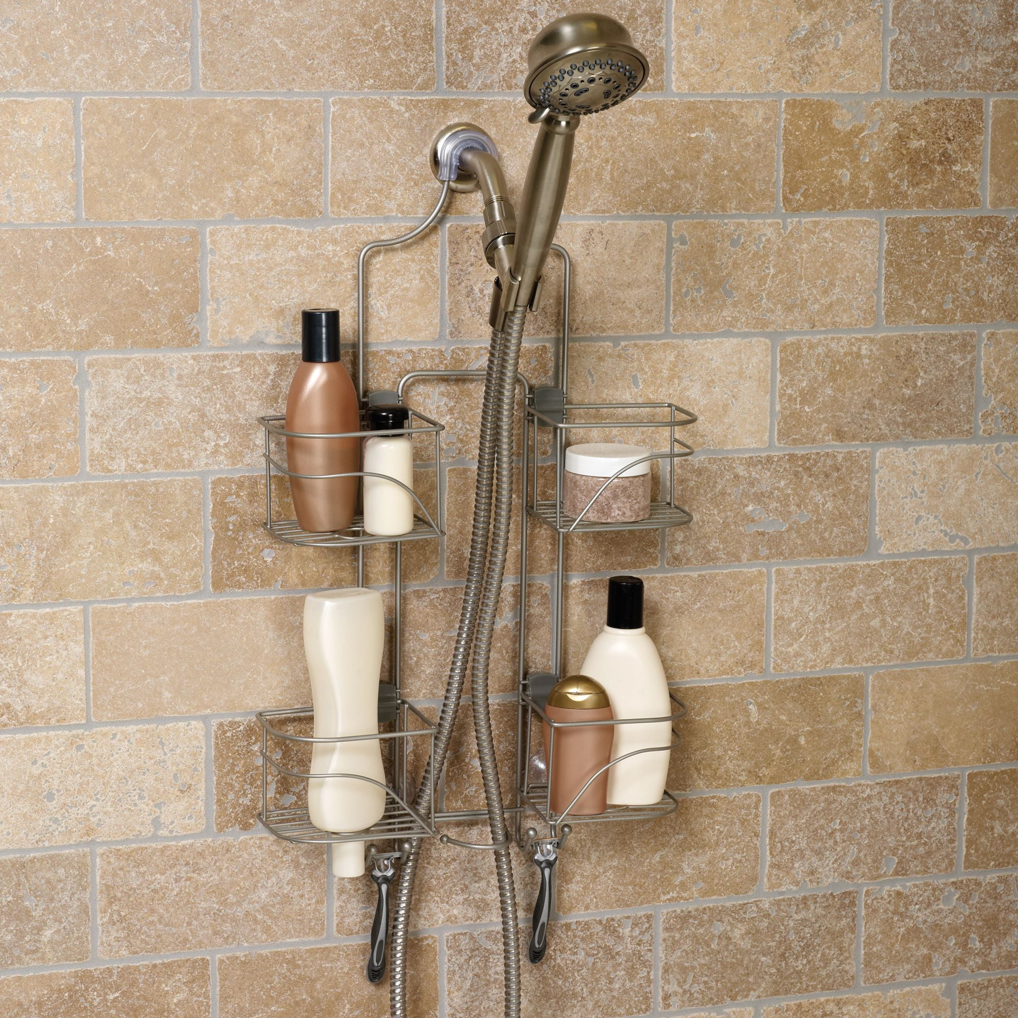Hawthorne Expanding Shower Caddy, Satin Nickel