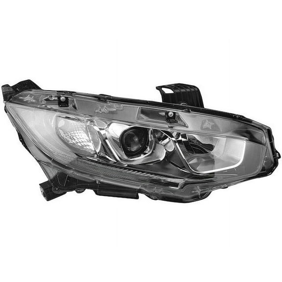 Right Passenger Side Headlight Assembly - Compatible with 2016 - 2020 Honda Civic 2017 2018 2019