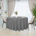 thumbnail image 3 of LAICAIW Round Tablecloth-120 Inch-Water Resistant Spill Proof Washable Polyester Table Cloth Decorative Fabric Table Cover for Dining Table, Buffet Parties and Camping, Light Grey, 3 of 7