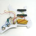 thumbnail image 2 of Guitare Électrique Pickguard Pickups Assemblage de Plaque Pré-Câblée 11 Trous SSH Blanc, 2 of 8