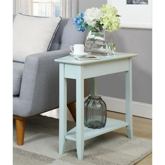 Convenience Concepts American Heritage Wedge End Table in Green Wood Finish