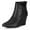 Black, variant on BLISSFUL STEP Women's Pointed Toe Zipper Wedge Heel Ankle Booties