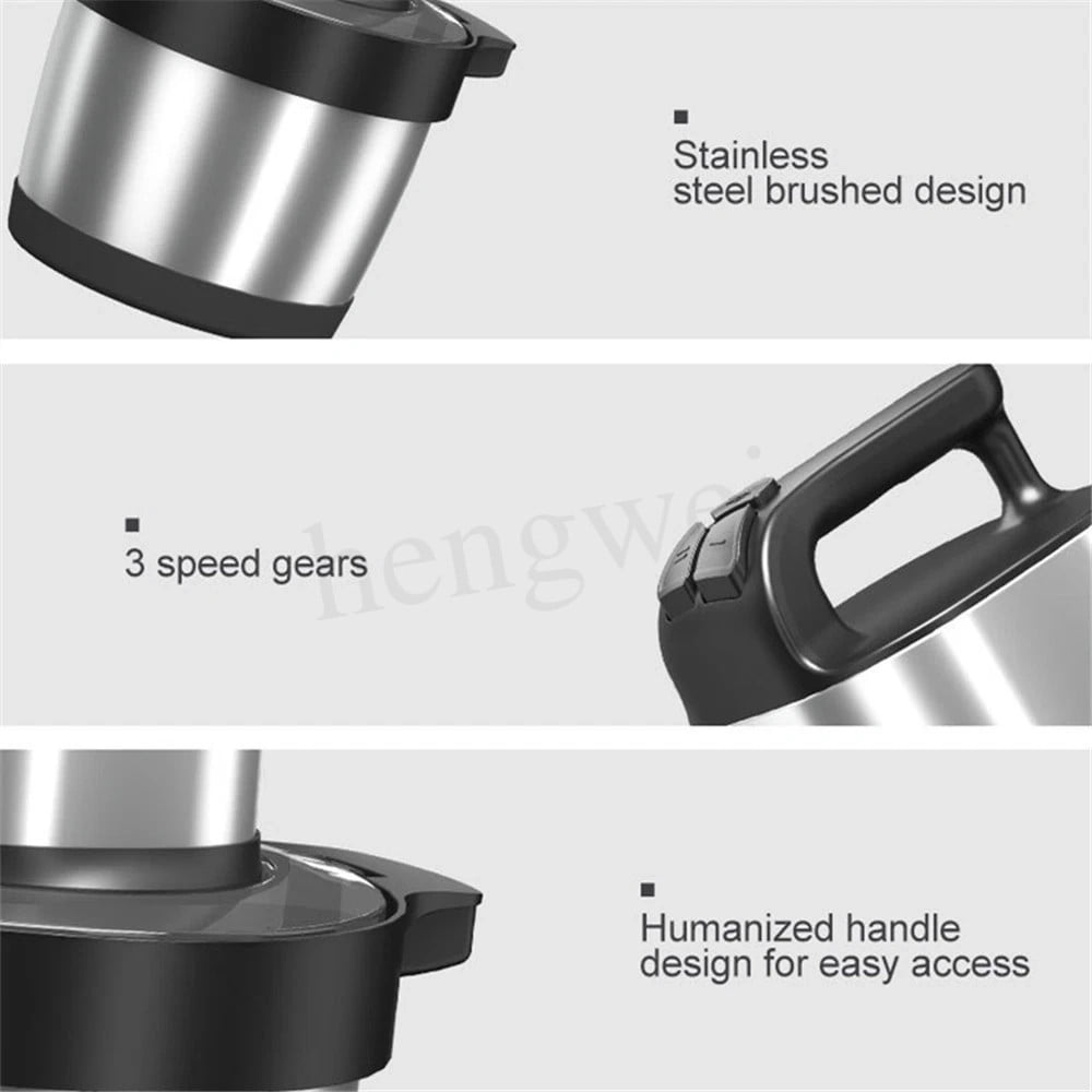 TOPCHANCES 6.5L Electric Food Chopper, Electric Meat Grinder, 1500W Stainless Steel Food Processor with Large Capacity Bowl