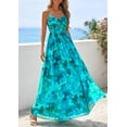 thumbnail image 4 of PRETTYGARDEN Women's Floral Maxi Dress Summer Outfits Spaghetti Strap Flowy Long Sundress Beach Vacation Boho Dresses, 4 of 10