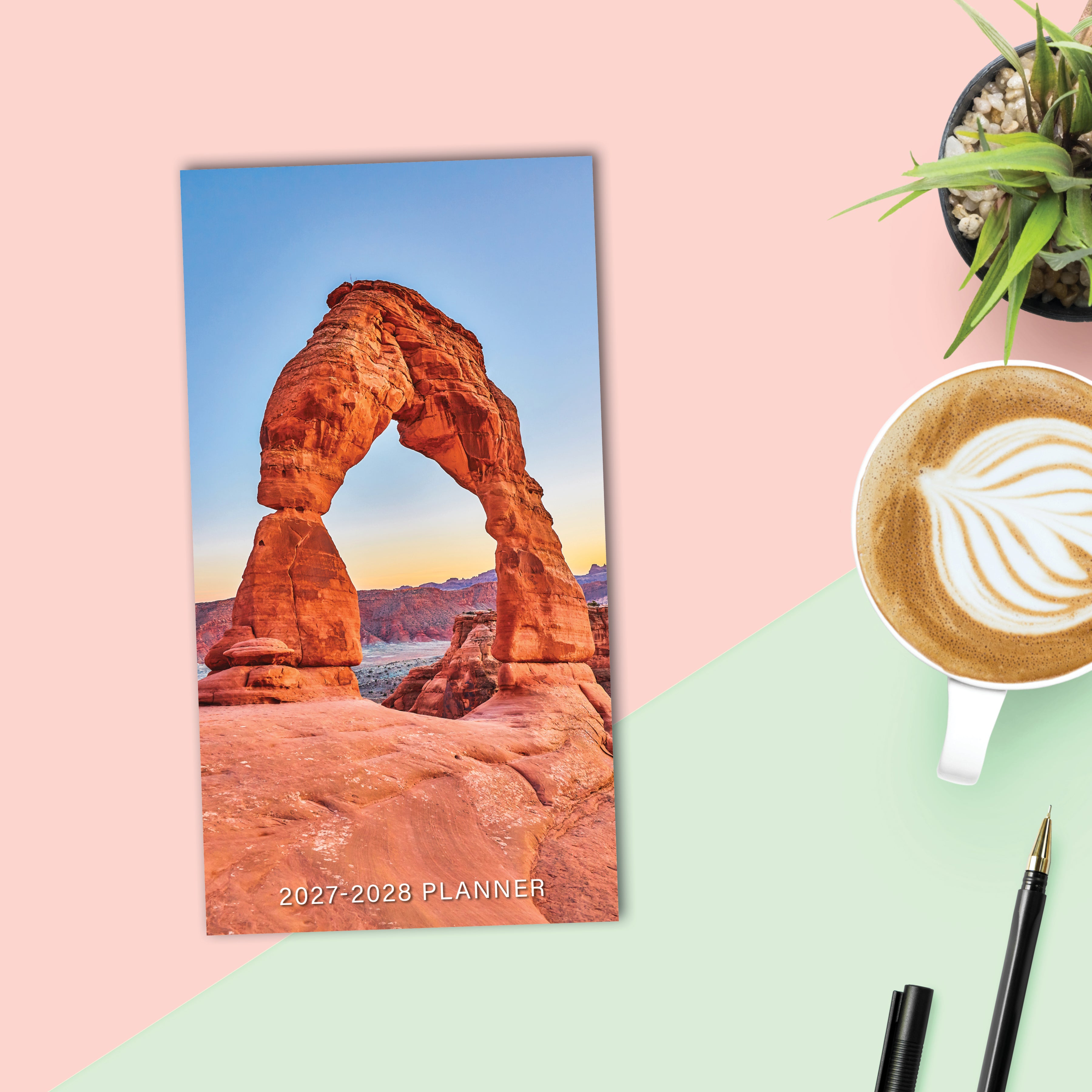 Willow Creek Press National Parks 2-Year 2027-28 3.5" x 6.5" Monthly Pocket Planner (66058)