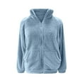 thumbnail image 5 of Wensltd Women Fleece Jackets Warm Long Sleeve Fall Winter Outfits Casual Loose Outwear Coats, 5 of 9