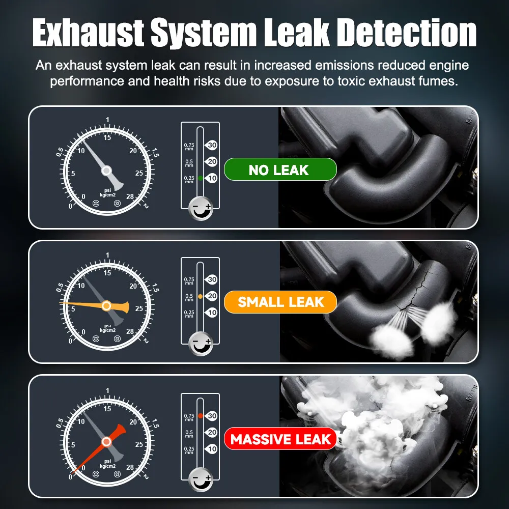 FOXWELL SD203 Automotive Smoke Machine with Pressure Gauge & Flow Meter, All Systems EVAP Vacuum Leak Detector