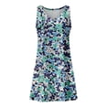 thumbnail image 4 of MKLEKYY Trajes De Baño Completo Mujer Womens Summer Dresses 2024 Loose V Neck Sleeveless Swimsuit Coverup With Pockets Floral/Plain/Eyelet, 4 of 4