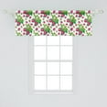 thumbnail image 2 of Ambesonne Fruit Window Valance, Raspberries and Green Leaves, 54" X 18", Green Magenta, 2 of 3
