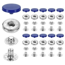 20 Set Snap Fasteners, 15mm #831 Zinc Alloy Press Studs Buttons, Dark Blue