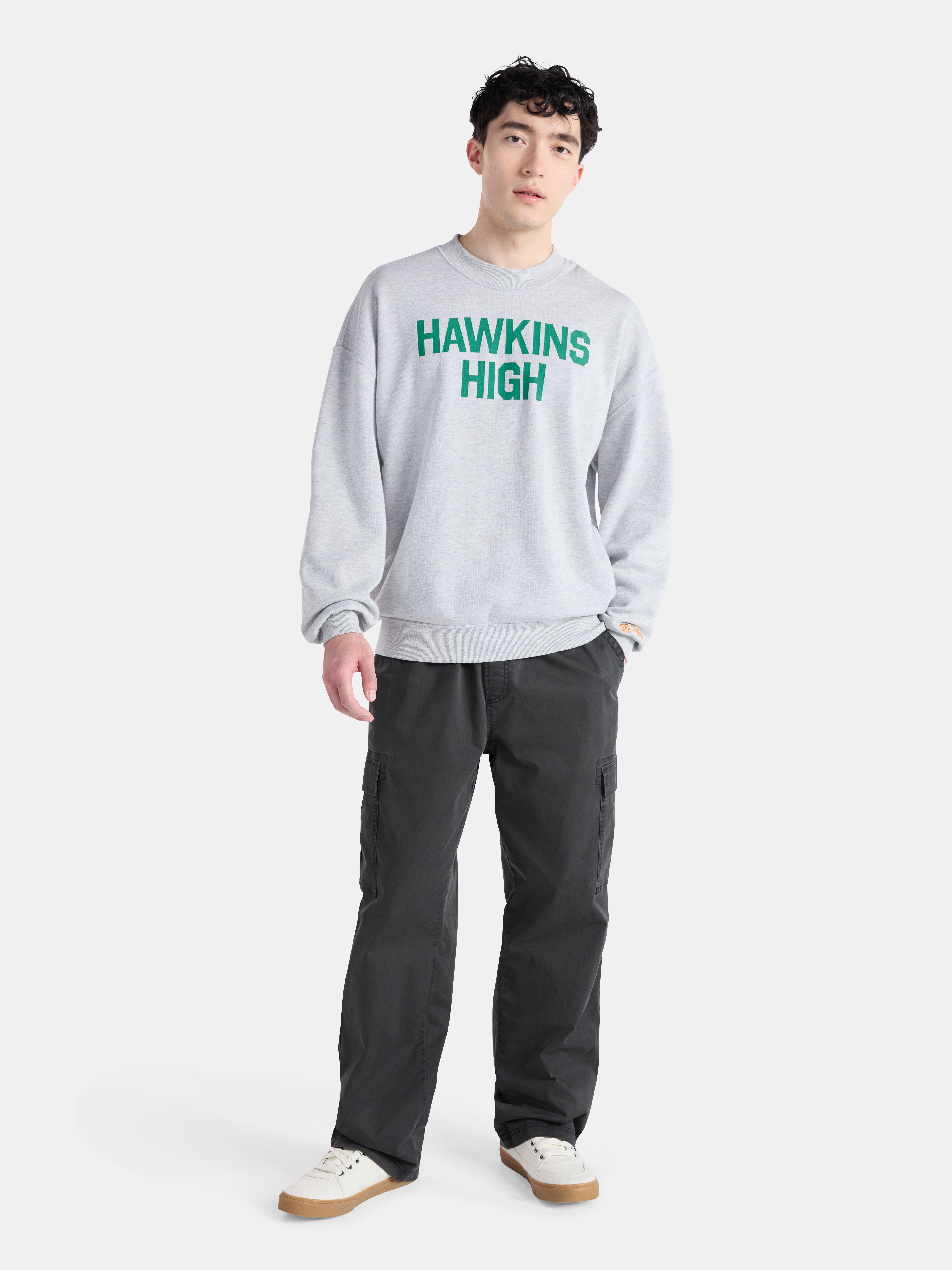 Netflix Stranger Things Hawkins High Graphic Sweatshirt from No Boundaries, Men’s and Big Men’s