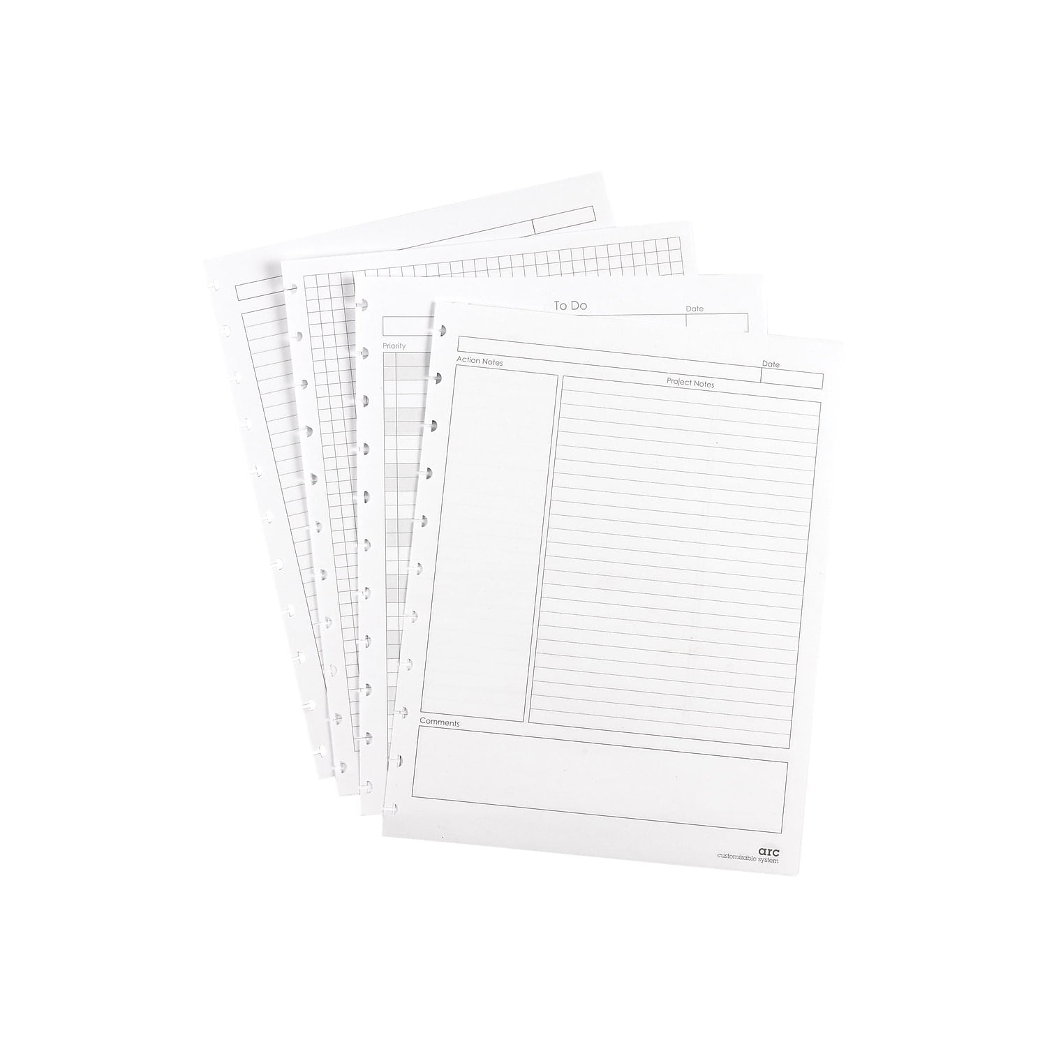 4 Pens Bonus BIC Xtra Life Staples Arc Notebook Filler Paper Junior-Sized Narrow-Ruled White 100 Sheets 2 Packs X 50 