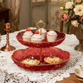 thumbnail image 1 of 24cm Double Layered Fruit Plate for Snacks, Candy, and Home Decor, Multi-Purpose Elegant Serving Dish for Living Room Coffee Table, 1 of 7