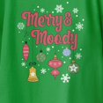 thumbnail image 3 of Graphic Apparel Christmas Youth Merry Moody Ornaments And Snowflakes T-Shirt - Irish Green - Large, 3 of 4