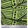 thumbnail image 2 of Soimoi Green Cotton Duck Fabric Triangle Art Geometric Print Fabric by Yard 42 Inch Wide, 2 of 3