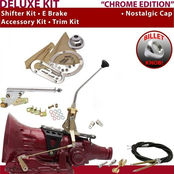 American Shifter TH200 Shifter Kit Chrome 10 in. E Brake Cable Clevis Trim Kit for EFE0B