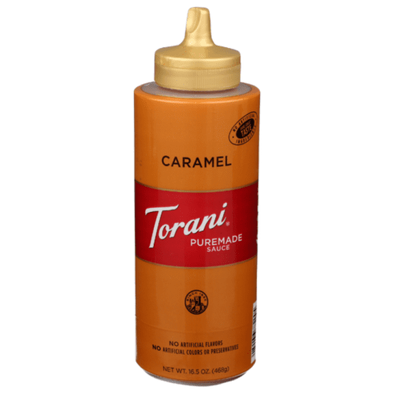 Torani Caramel Flavored Puremade Sauce 16.5 oz - Pack of 2