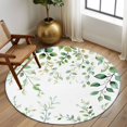 thumbnail image 2 of Eucalyptus Leaf 7FT Round Area Rugs for Living Room Watercolor Green Plant Country Ultra-Thin Non-Slip Round Rugs Machine Washable Low Pile Circle Carpet for Bedroom Kitchen Nursery, 2 of 9