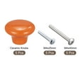 thumbnail image 3 of Uxcell 5pcs Ceramic Drawer Knobs Mushroom Shape Door Pull Handles Orange 38x28mm, 3 of 6