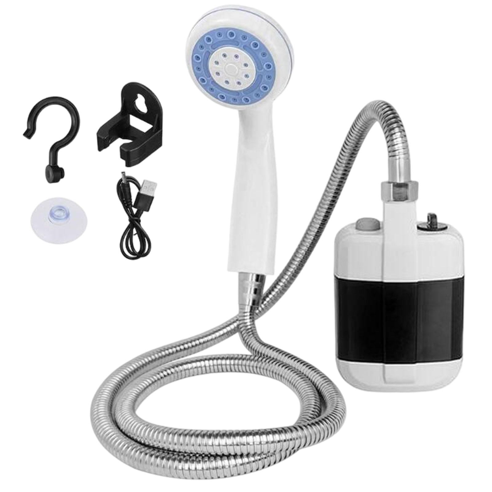 Compact Portable Outdoor Shower USB Rechargeable Camping Shower Pump Handheld Camp Shower for