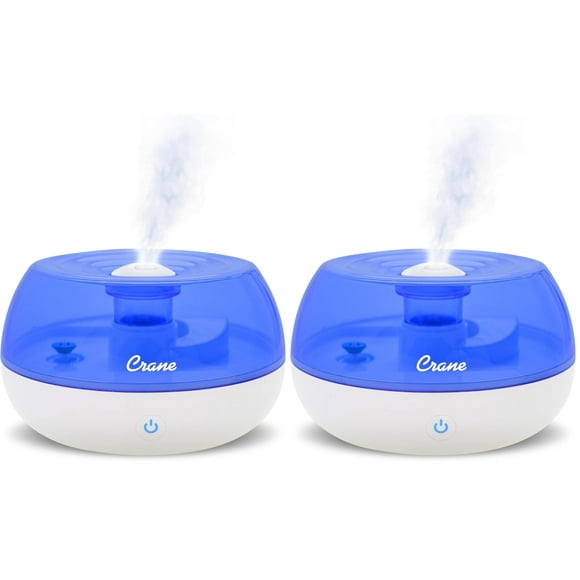 Humidificador Ultrasónico de Niebla Fría Crane 0.8L Sin Filtro Paquete de 2