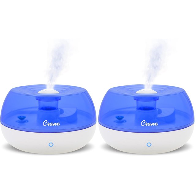 Humidificador Ultrasónico de Niebla Fría Crane 0.8L Sin Filtro Paquete de 2