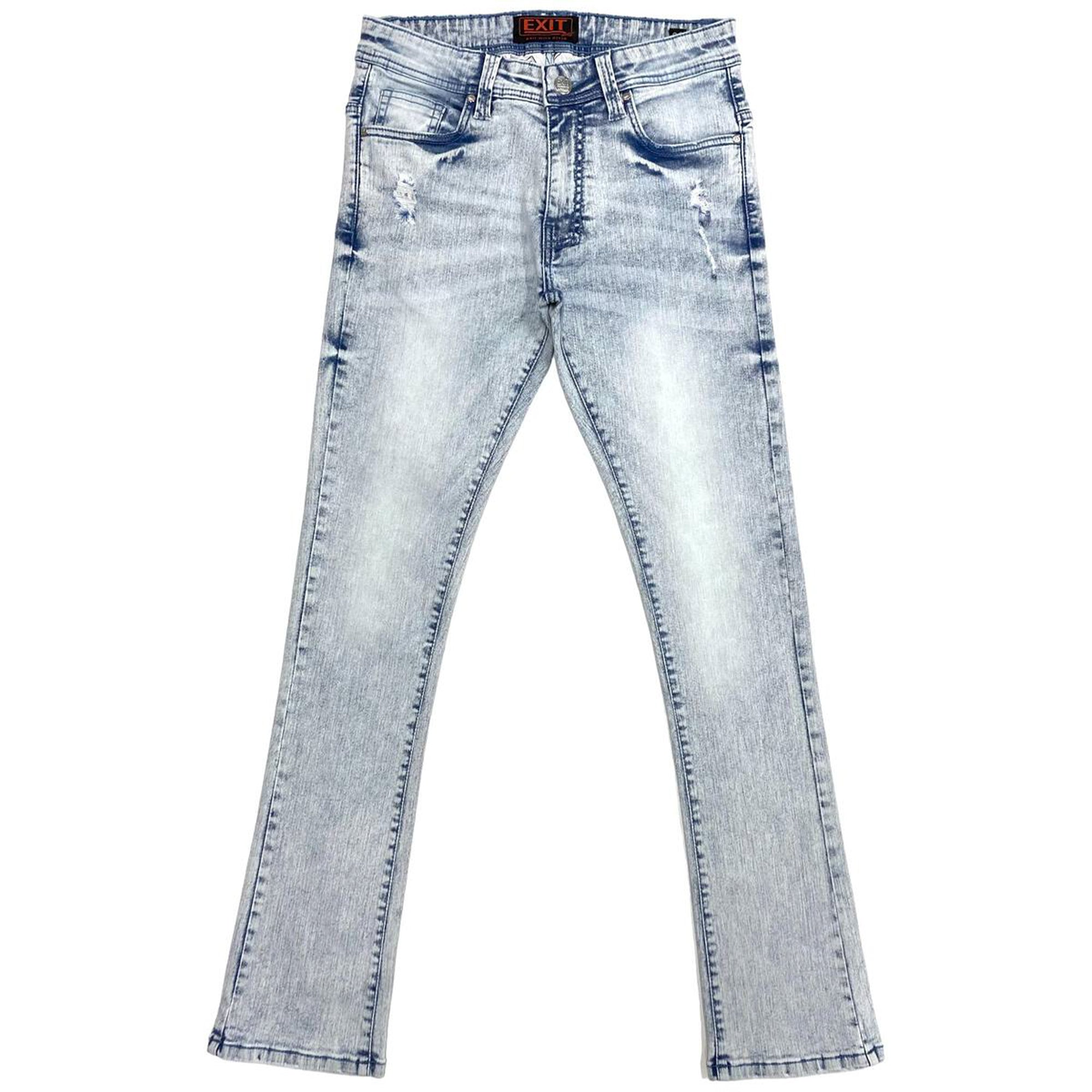 【希少L】PABLOVINCI Crash repair flare denim Victorious Men's Essential Distressed Light Wash Flared Jeans