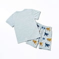 thumbnail image 3 of Pandaie Toddler Baby Boy Summer Clothes 2T 3T 4T 5T Boys Outfit Dinosaur Short Sleeve T-Shirt Tops Elastic Waist Shorts Set 3-4 Years Grey, 3 of 9