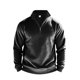 thumbnail image 5 of pstuiky camisas de manga larga para hombre, Sudadera con capucha de manga larga para hombre, estilo casual, con bolsillos, color liso top de hombre l, 5 of 9