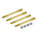 thumbnail image 1 of Ejes de dardos de aluminio Uxcell, accesorios de reemplazo con roscas 2BA y anillos de goma para puntas de acero, amarillos de 45 mm, 1 of 5