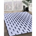 thumbnail image 3 of Ahgly Company Machine Washable Indoor Rectangle Transitional Lavender Blue Area Rugs, 5' x 7', 3 of 7