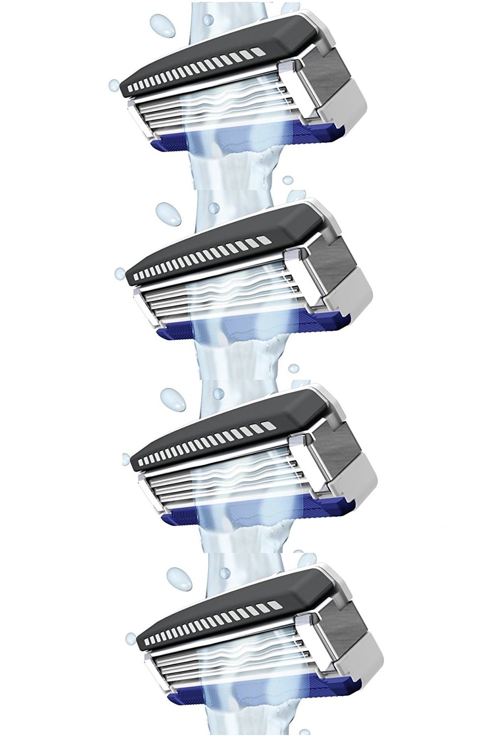 Schick Hydro3 Refill Blade Cartridges 4 Count (Wholesale Packaging) + Makeup Blender Stick, 12 Pcs