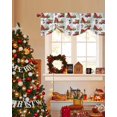 thumbnail image 4 of Christmas Snowman Tie Up Valances Curtain, Winter Truck Tree Red Barn Snowflake Adjustable Rod Pocket Short Window Treatment Tie Up Curtains Valances for Kitchen Living Room Bathroom 42x12 Inches, 4 of 9