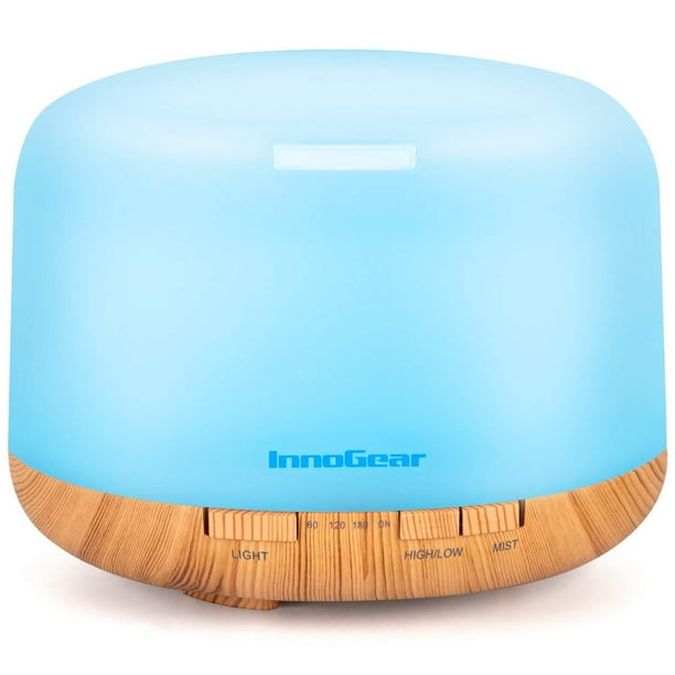InnoGear Aromatherapy Diffuser, 500ml Diffusers for Essential Oils Cool  Mist Humidifier Aroma Essential Oil Diffuser with 4 Timers 2 Misting Modes  ...