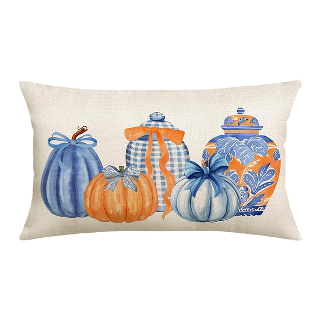 Thanksgiving Pillow Covers 19.7X11.8 Patterns Sofa Bedroom Decorative