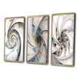 thumbnail image 3 of Designart "Abundance in Light Blue Spiral IV" Fractals Framed Wall Art Set Of 3 - Blue Transitional Frame Gallery Set For Office Decor, 3 of 6