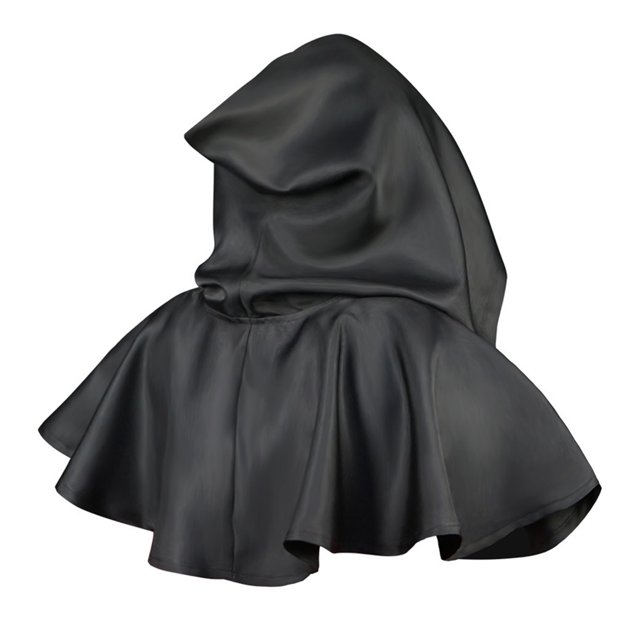 Yuarrent Capucha de Halloween decoración capa chal adultos poliéster Cosplay Medieval capucha sombrero foto Prop Festival ropa accesorio Kits de decoración para fiestas Negro Yuarrent HA069098-03