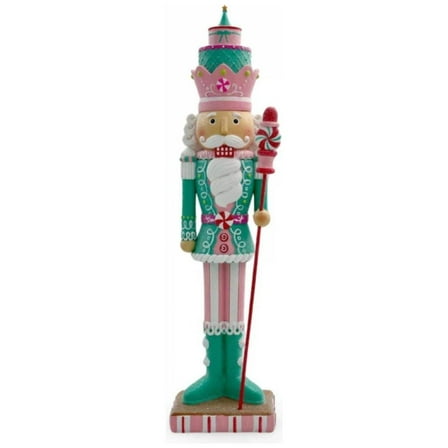 20" LED Pastel Christmas Nutcracker w/Staff