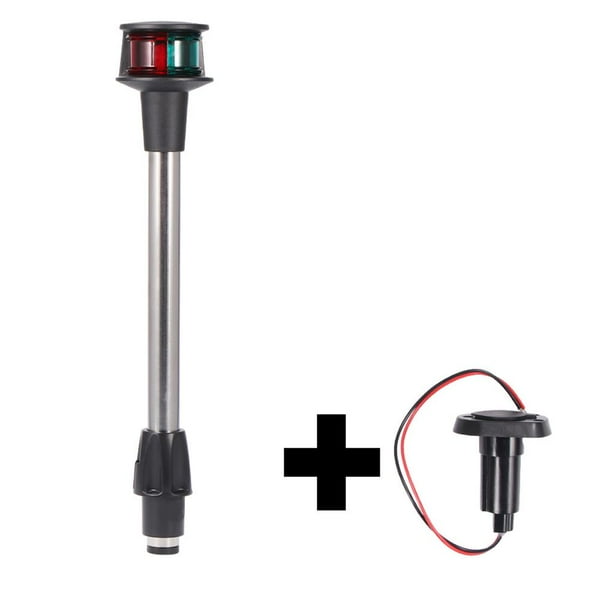Riwesomey Lámpara de señal de navegación LED de 12V Luz de señal de barco resistente al agua Luz de barco marino de ángulo ajustable Bombillas para automóviles No.2 Riwesomey VI009338-02
