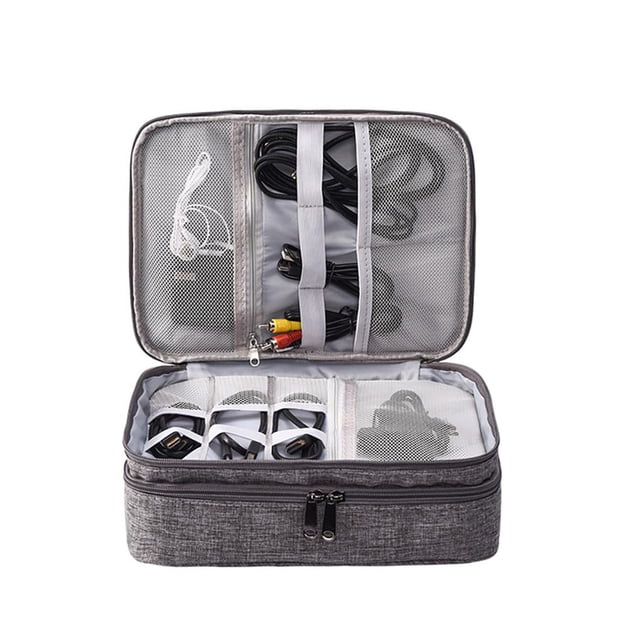 Bolsas De Almacenamiento Digital Portátil Organizador Gadgets Usb Cables Cargador Batería De Alimentación Cremallera Bolsa De Cosméticos Estuche Accesorios Artículo sonducket HA017263-00
