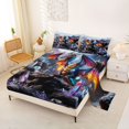 thumbnail image 2 of Homewish Magical Dragon Queen Sheets,Vintage Wildlife Queen Sheet Sets,Gray,4 Pieces,1 Flat Sheet, 1 Fitted Sheet and 2 Pillowcases, 2 of 6