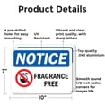 thumbnail image 2 of (2 Pack) Fragrance Free OSHA Notice Sign 10 Inch X 7 Inch Indoor / Outdoor Rust-Free Aluminum Metal Signs for Workplace, Workshop, and Construction Site, Made in the USA, 2 of 8